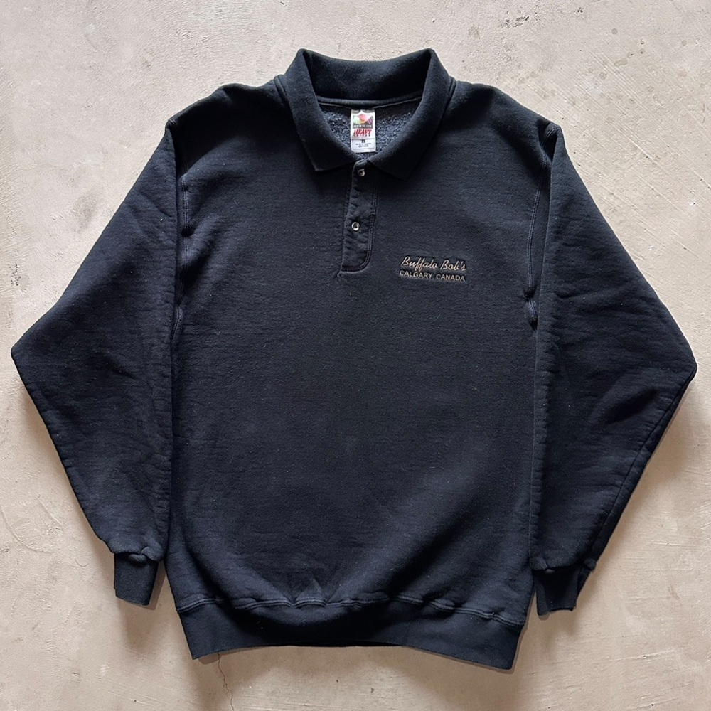 vintage black polo sweatshirt